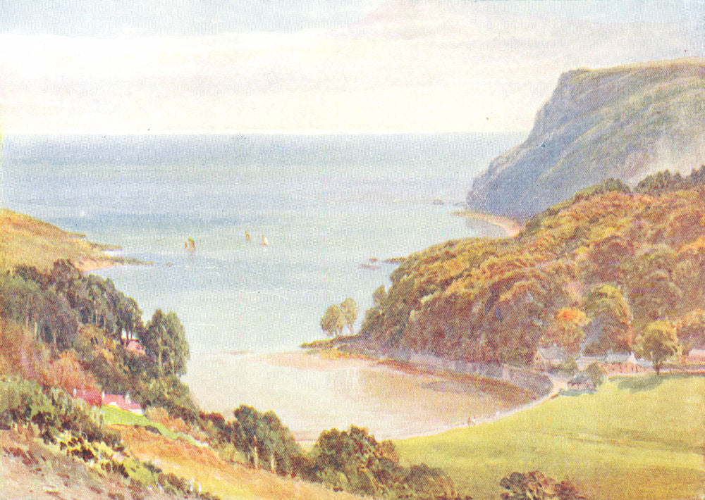 DEVON. Bolt Head, Salcombe 1931 old vintage print picture